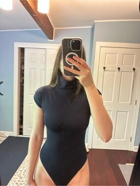 Zara Navy Turtleneck Bodysuit that snatches!